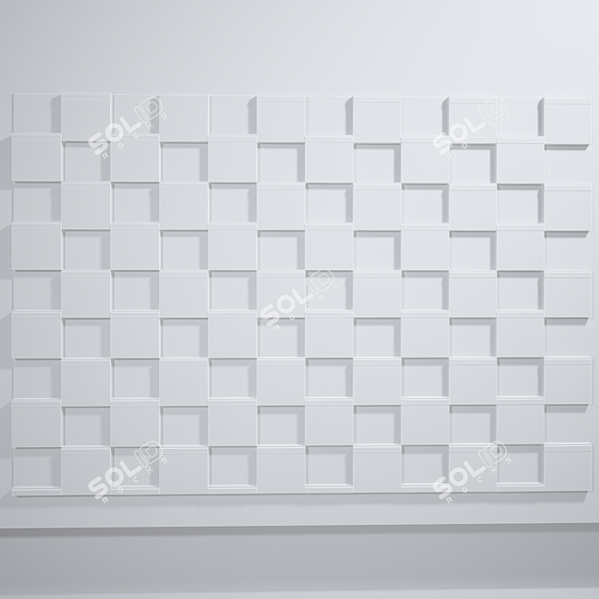 Modern Square Wall Decor 3D model image 3
