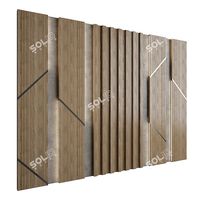 Title: 3D Wall Panel Pack 3D model image 2