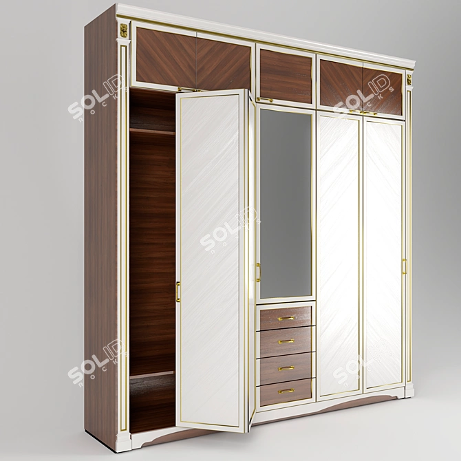 Animated Wardrobe - 2800 x 2900 x 600 (L x H x W) 3D model image 1