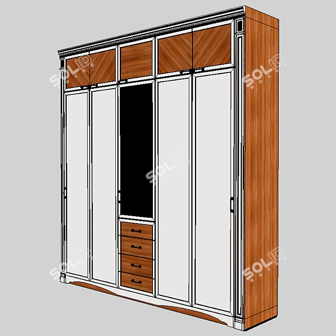 Animated Wardrobe - 2800 x 2900 x 600 (L x H x W) 3D model image 3