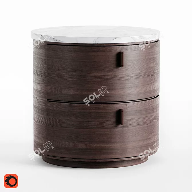 Modern Minimalist Side Table 3D model image 1