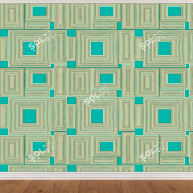 Seamless Wallpaper Set - 3 Colors 3D model image 3