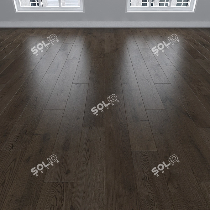 Oak Parquet: Herringbone, Linear, Chevron 3D model image 1