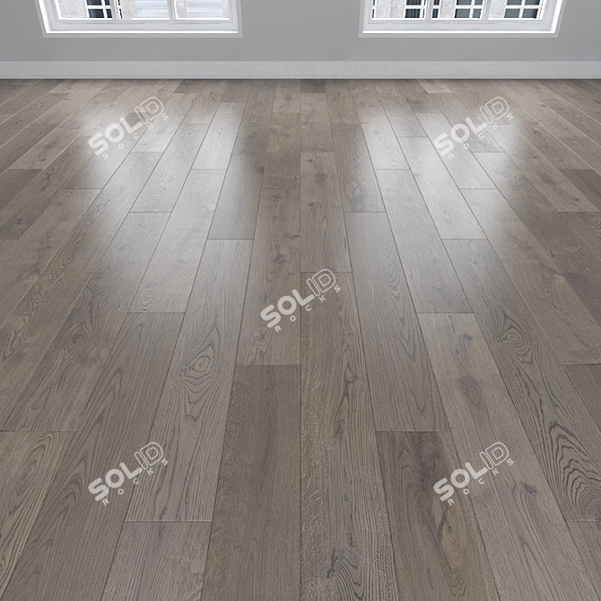 Oak Parquet: Herringbone, Linear, Chevron 3D model image 1