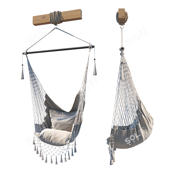 Cozy Hanging Seat 3D model image 1
