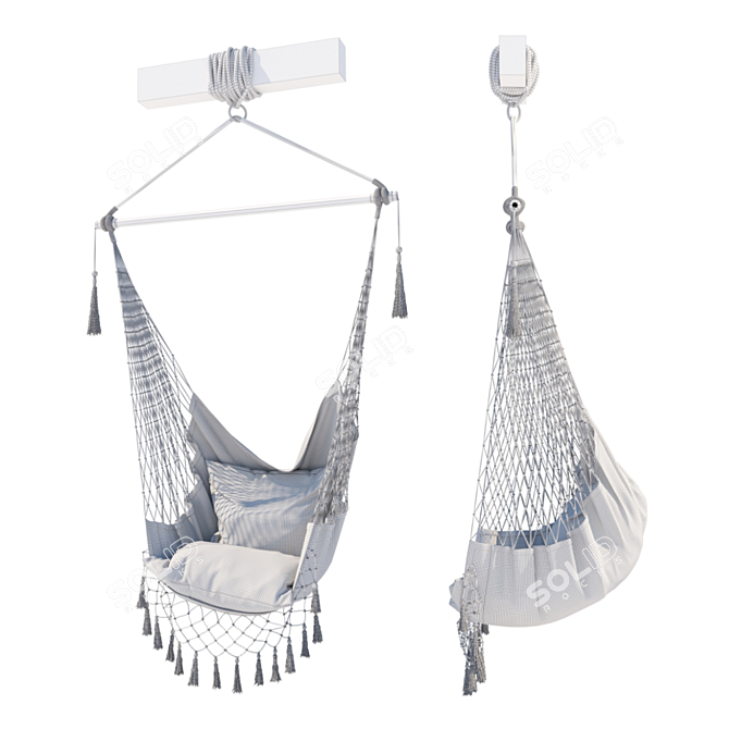 Cozy Hanging Seat 3D model image 3