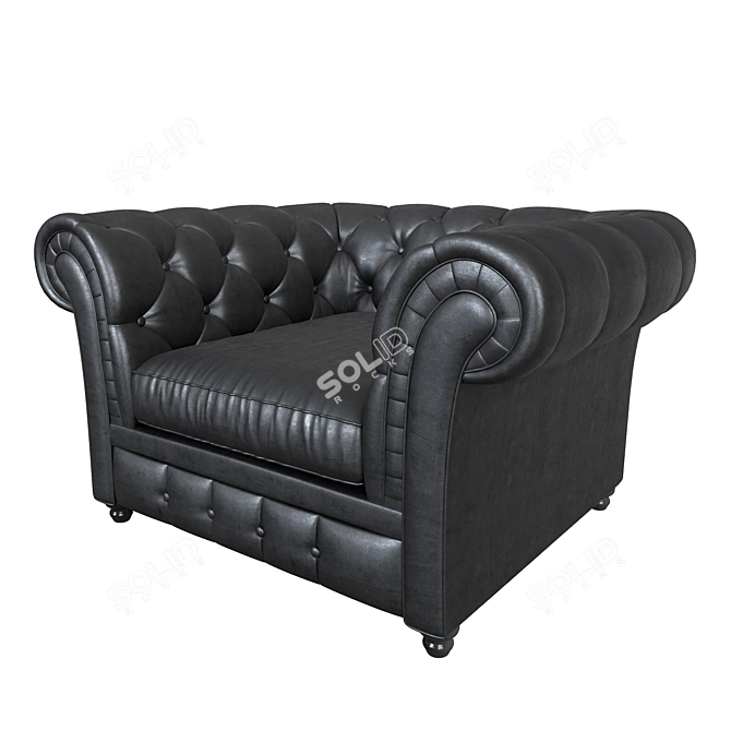 Branagh Armchair: Stylish and Comfortable 3D model image 1