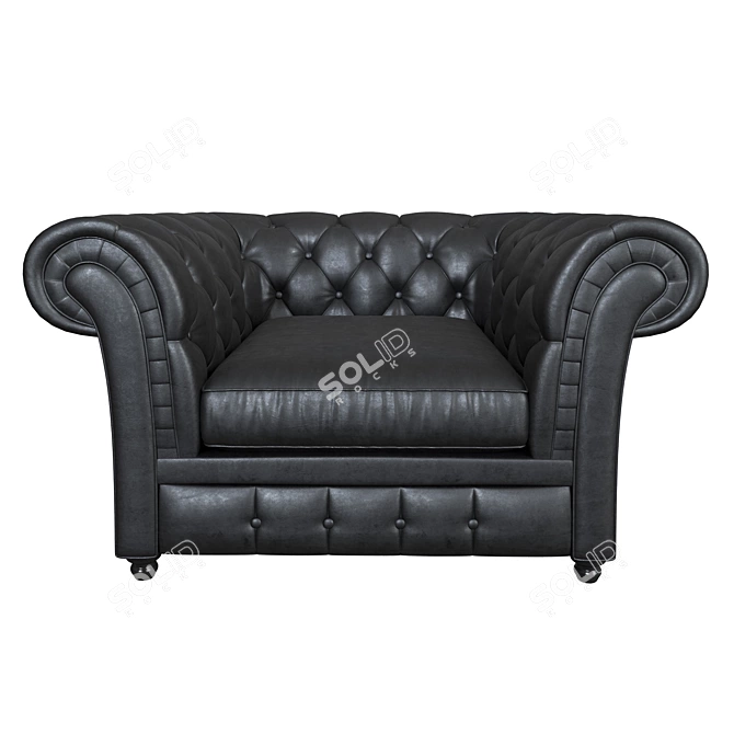 Branagh Armchair: Stylish and Comfortable 3D model image 2