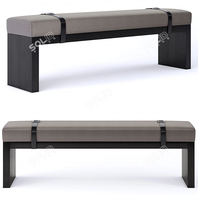 Elegant Square Ottoman: BB-OTH-L-SQU-0014 3D model image 1
