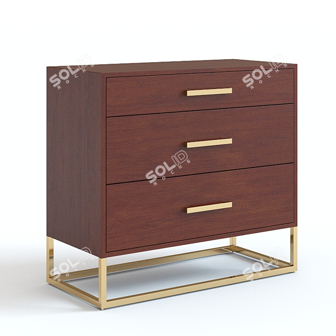 Stylish Pottery Barn Fitz Dresser 3D model image 1