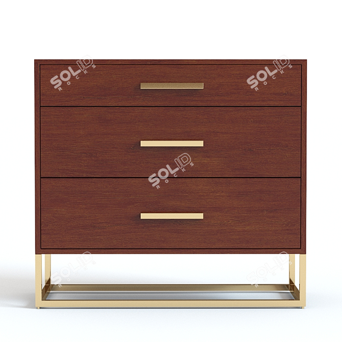 Stylish Pottery Barn Fitz Dresser 3D model image 3