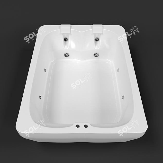 Luxurious Jacuzzi Cetra: Perfect for Relaxation 3D model image 1