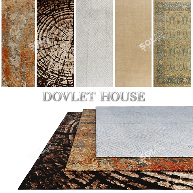 Luxury Carpets Collection by DOVLET HOUSE 3D model image 1