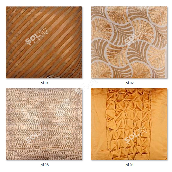 365 Days of Style: Decorative Pillows Set 3D model image 3