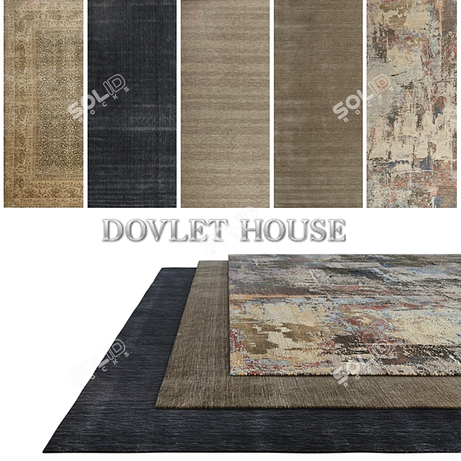 Luxury Carpet Set by DOVLET HOUSE 3D model image 1