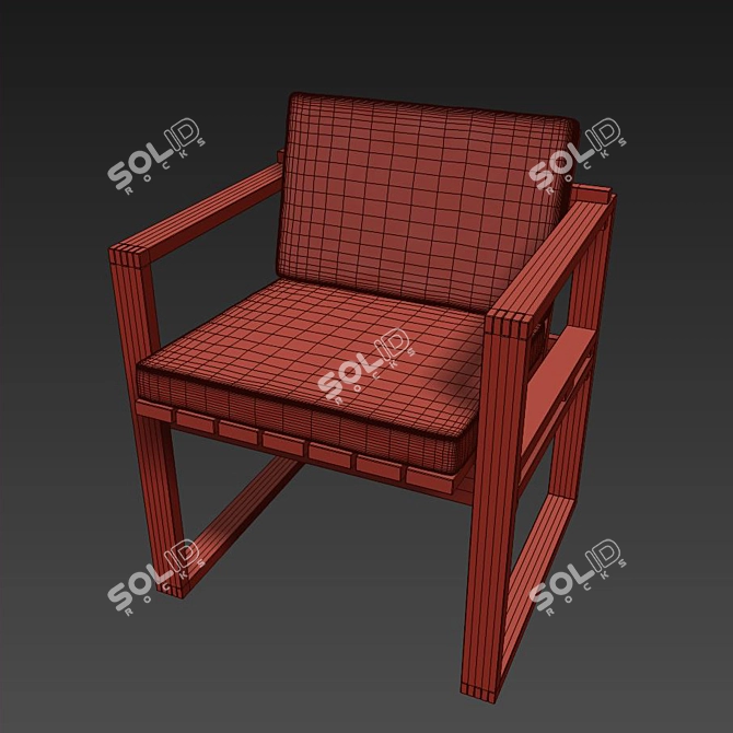  Modern Danish Design: CU BK11 Cushioned Chair 3D model image 3