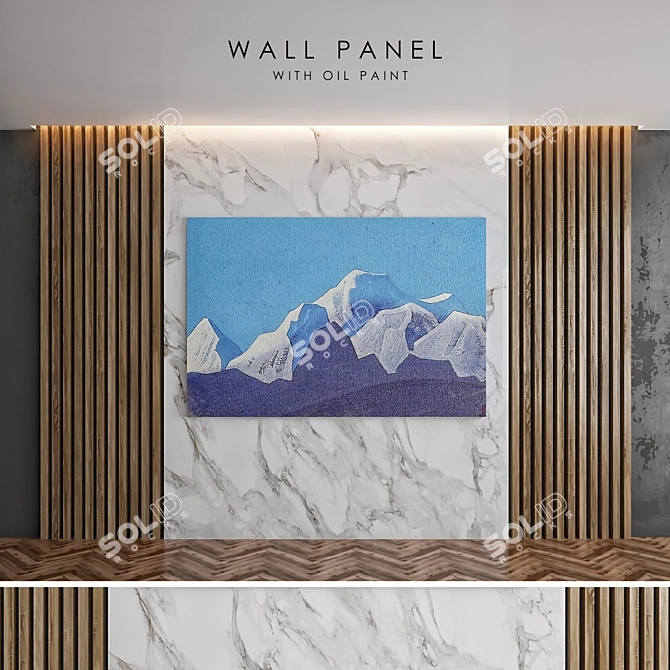 Versatile Wall Panel: 3ds Max & OBJ 3D model image 1