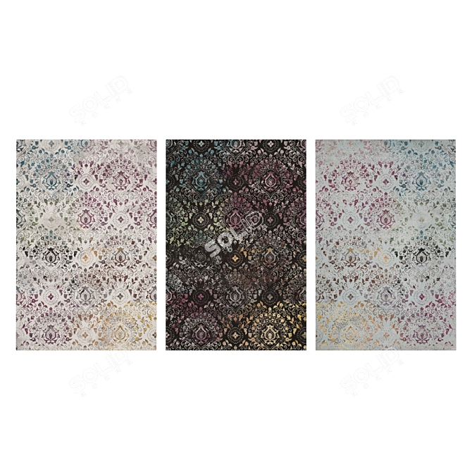 Luxury Carpet Set: High-Quality Textures for Close-Up and Wide Shots 3D model image 3