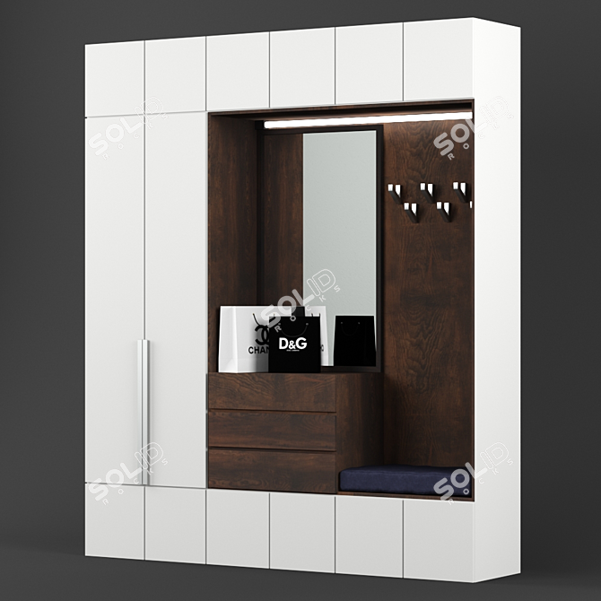 Title: Hallway Composition 03: Modern Elegance 3D model image 2