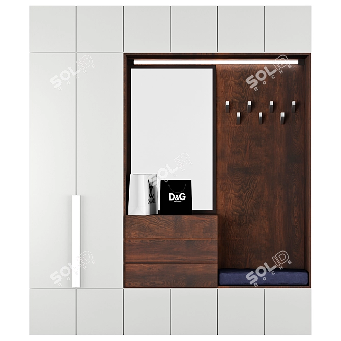 Title: Hallway Composition 03: Modern Elegance 3D model image 4