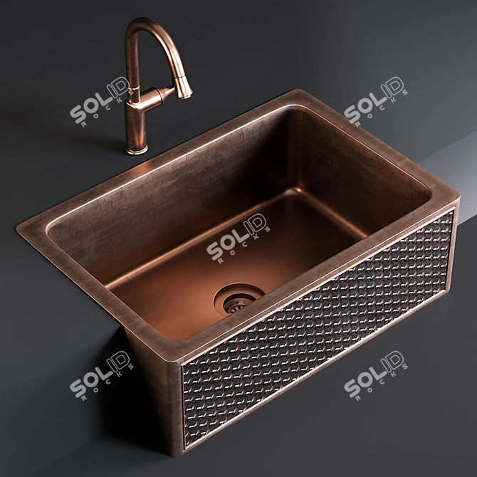 Rustic Farmhouse Sink Mixer: Pieta 3D model image 1