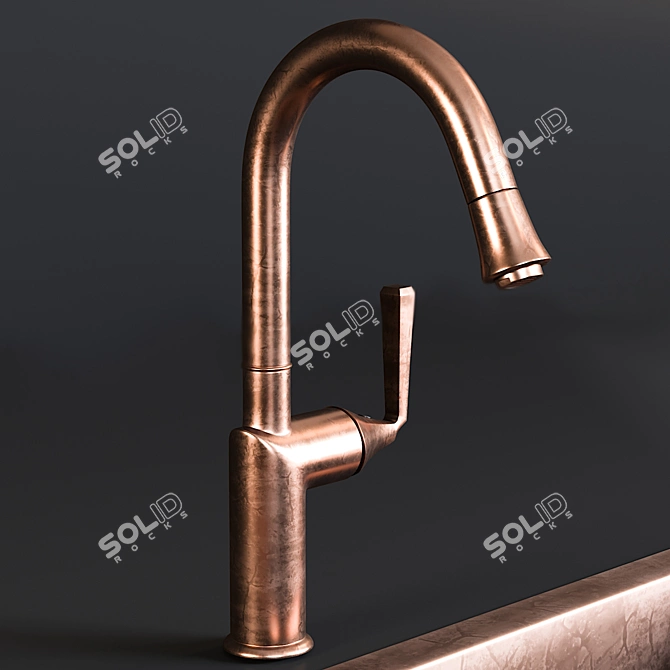 Rustic Farmhouse Sink Mixer: Pieta 3D model image 2