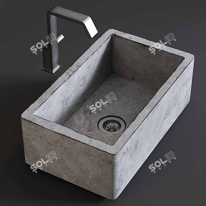 Modern Farmhouse Sink Mixer 3D model image 1