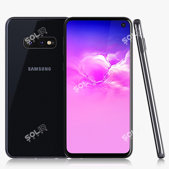 Sleek Samsung S10E Prism Black 3D model image 1