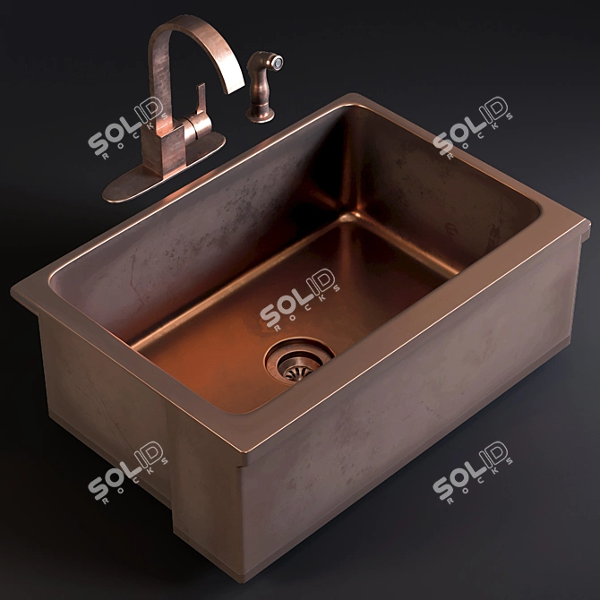 Modern Bria Sink Mixer: Sleek & Stylish 3D model image 1