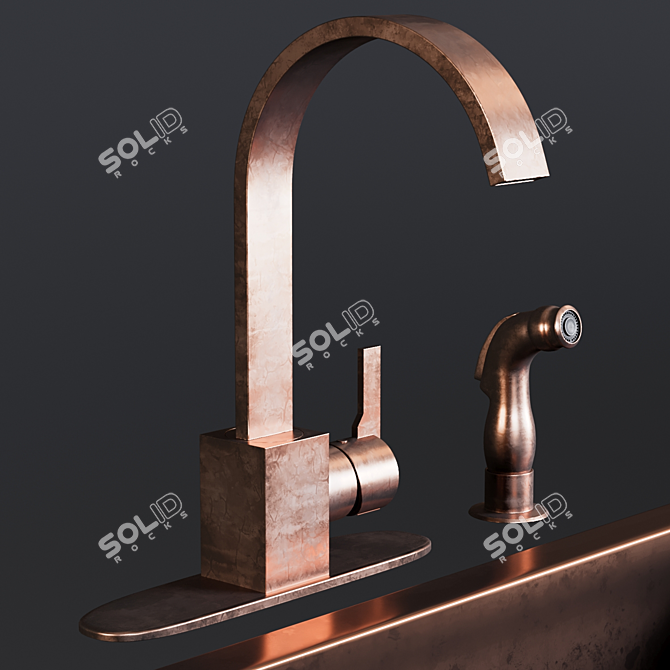 Modern Bria Sink Mixer: Sleek & Stylish 3D model image 2