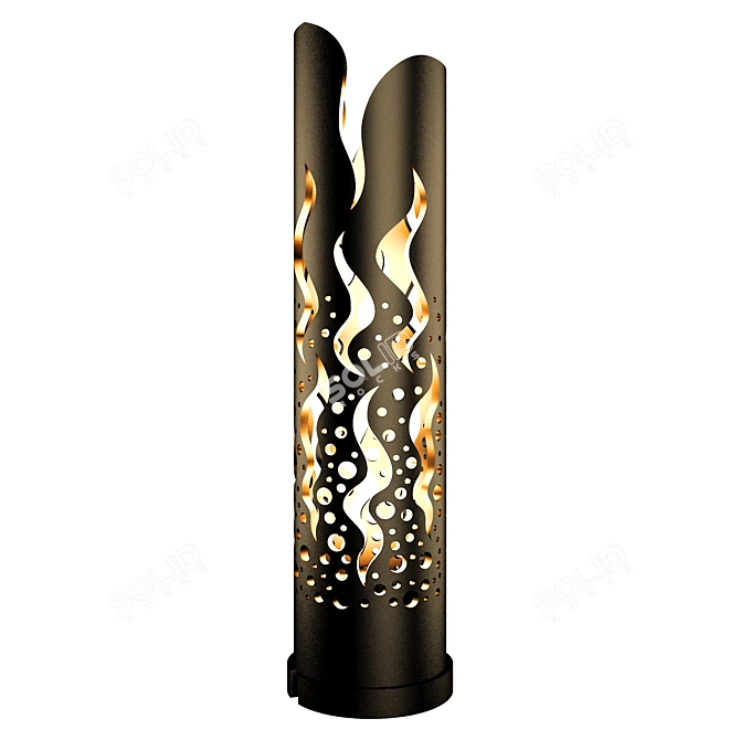 Elegant Cylinder Night Lamp 3D model image 1