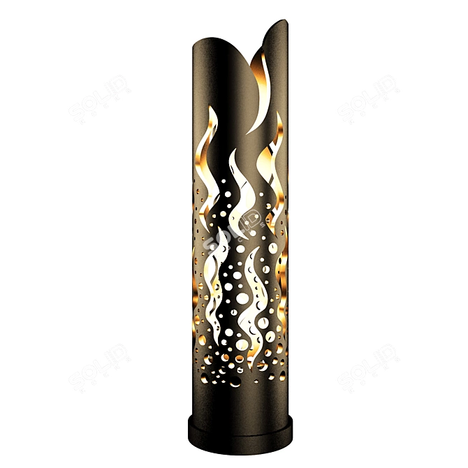 Elegant Cylinder Night Lamp 3D model image 2