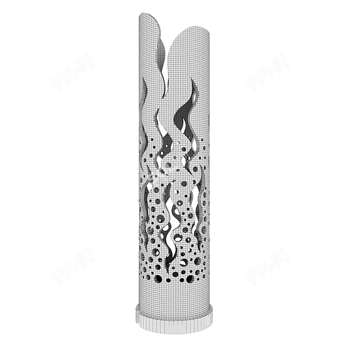 Elegant Cylinder Night Lamp 3D model image 3