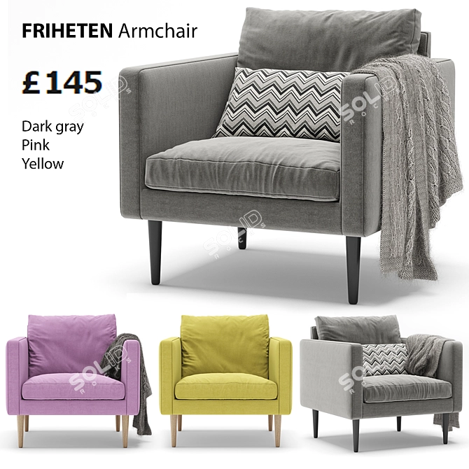 Transform Your Space with Ikea Friheten 3D model image 1
