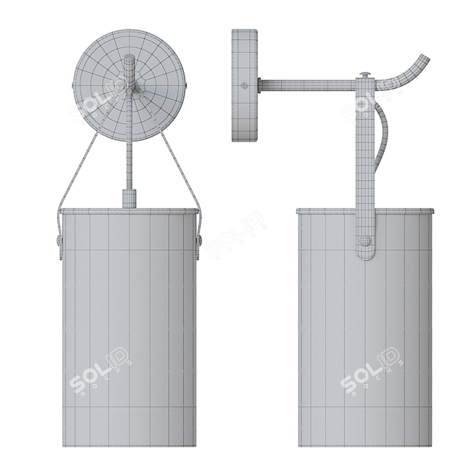 DeMarkt Tetro 673025001 - Modern Wall Sconce 3D model image 3