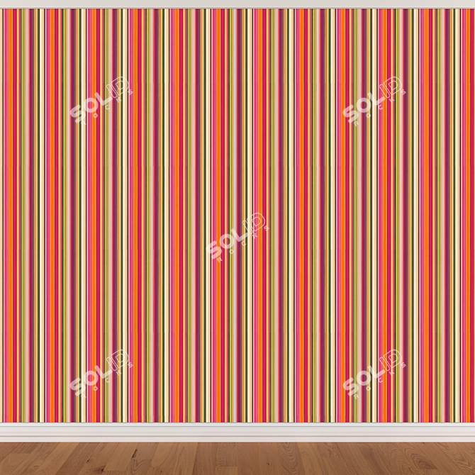 Seamless Wallpaper Set - 3 Colors 3D model image 3