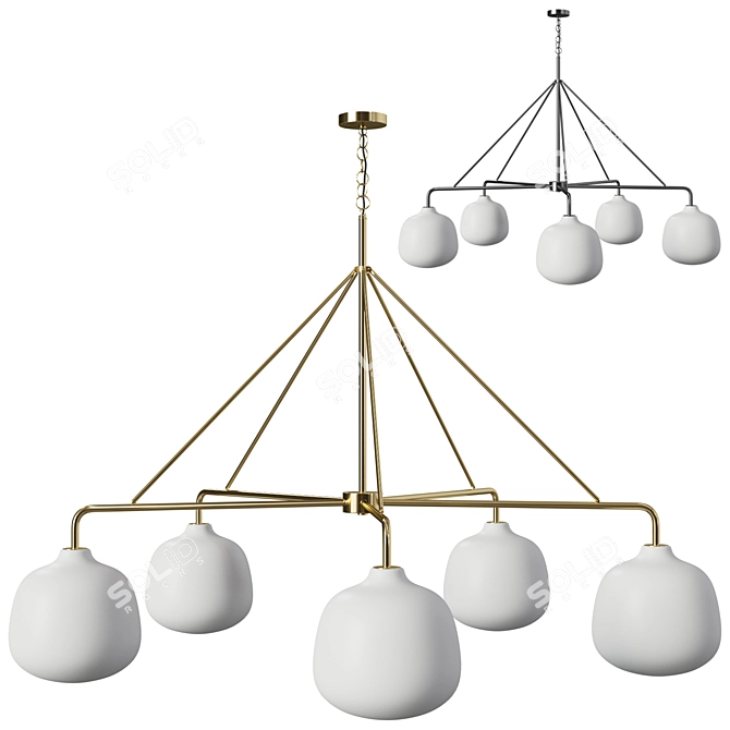 Elegant Rubn Holborn Pendant 3D model image 1