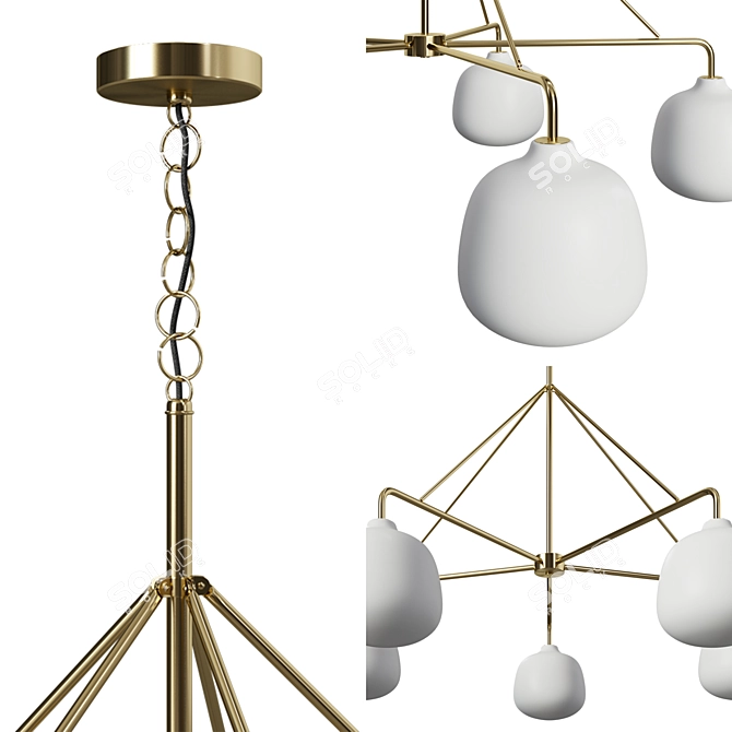Elegant Rubn Holborn Pendant 3D model image 2