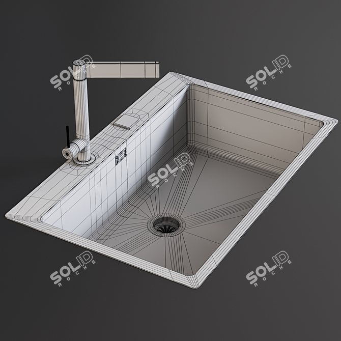 HiTech Mira Sink Mixer 3D model image 3