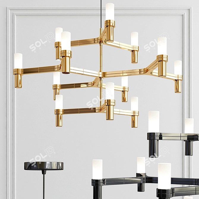 Elegant Crown Minor Chandelier 3D model image 1