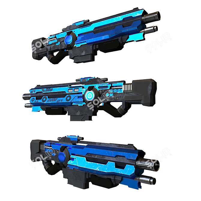 3D Sci-fi Refile - Futuristic Rifle Model 3D model image 1