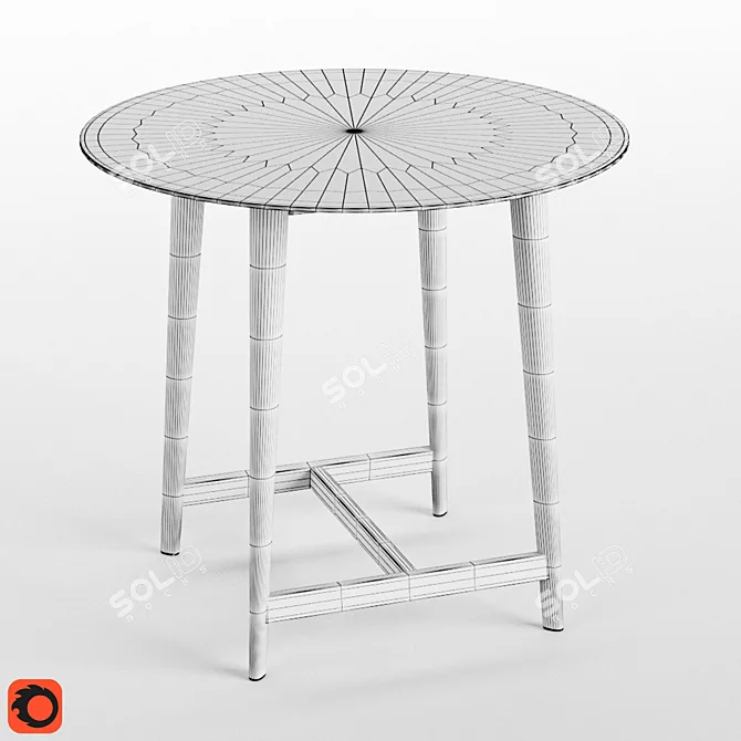 Elegant Desiree Side Table 3D model image 3