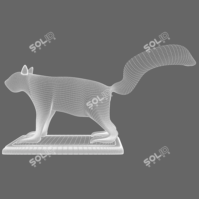 Whimsical Squirrel Sculpture: Charming Decor for Your Home! 3D model image 3