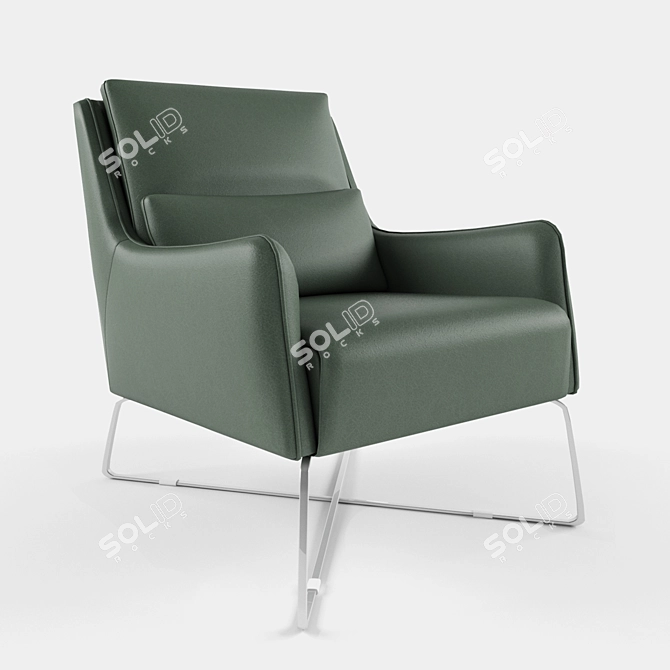 Natuzzi Gloria Armchair: Elegant and Comfortable 3D model image 1