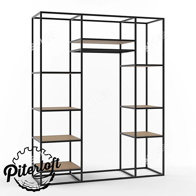 Modern Loft Wardrobe: "Thompson 3D model image 1