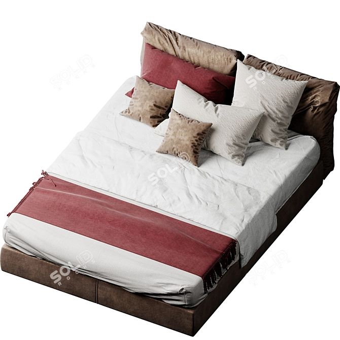 Newbridge Soft Bed: Unparalleled Comfort 3D model image 2