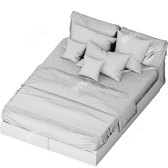 Newbridge Soft Bed: Unparalleled Comfort 3D model image 3