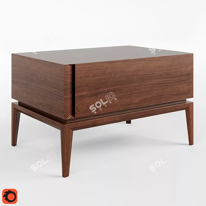 Elegant Natuzzi Munari Side Table 3D model image 1