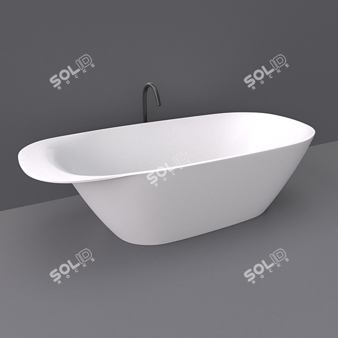 Laufen Ino Freestanding Bathtub: Luxurious Comfort 3D model image 2