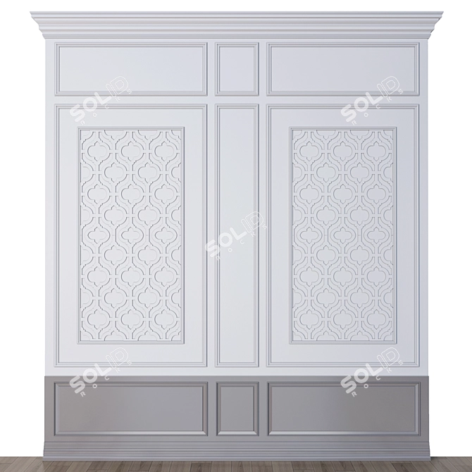 Versatile Wall Molding Kit 3D model image 1